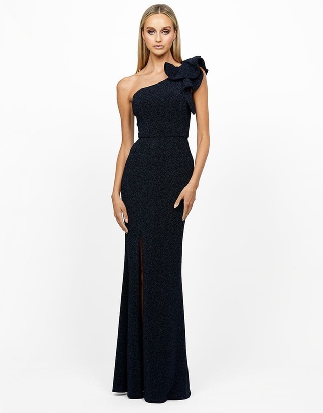 Bariano - Kristi One Shoulder Gown