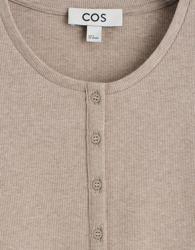 COS - Long-Sleeved Henley Top