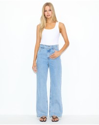 Dazie - London High Waisted Wide Leg Jeans