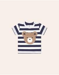 Huxbaby - Furry Huxbear Stripe Tee - Babies-Kids