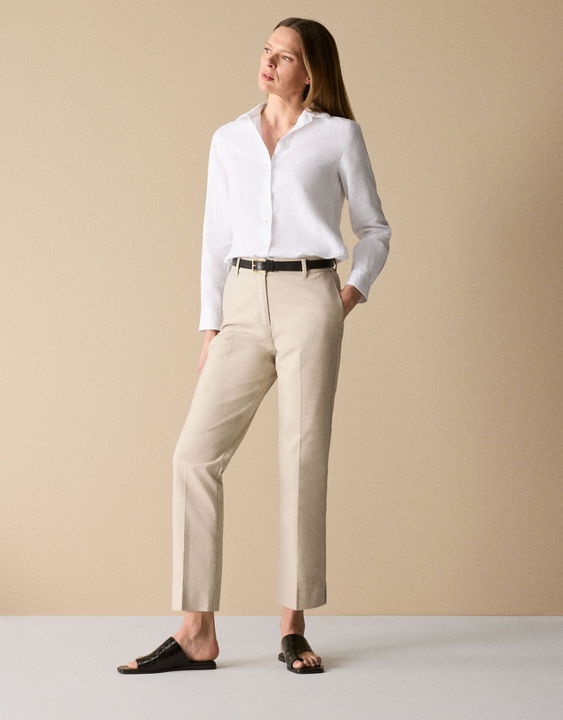 Trenery - Linen Classic Shirt in White