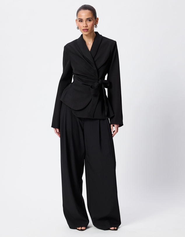 Tussah - Blair Ruched Side Tie Blazer