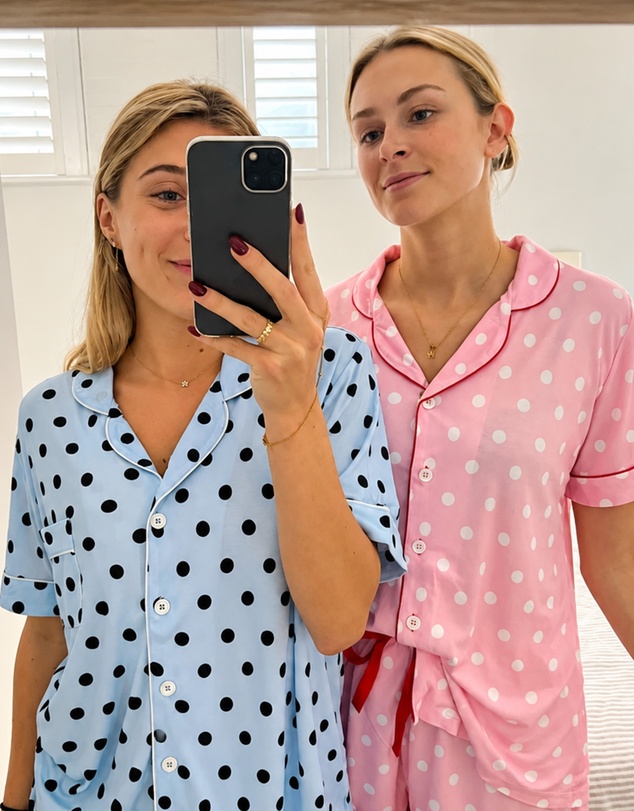 Sant And Abel - Women's Spotty Blue Bamboo Short PJ Set