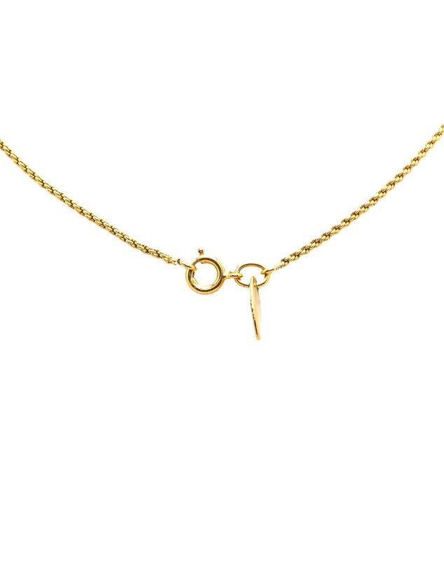 Pre-Loved by Azura Reborn - Pre-Loved Gold Plated Rhinestone Pendant Necklace