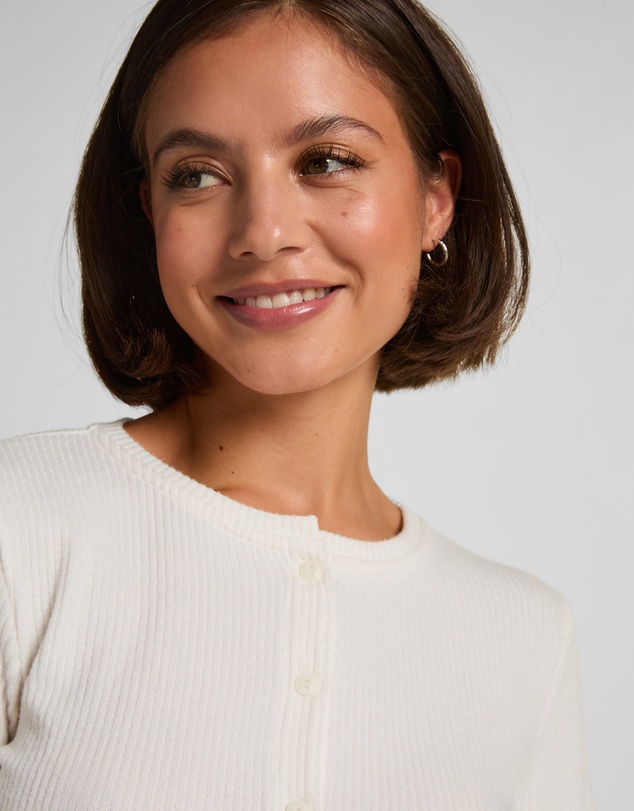 Hunkemoller - Long Sleeve Brushed Rib Jersey Cardigan