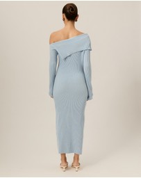 Tussah - Chloe Off Shoulder Knitted Midi Dress