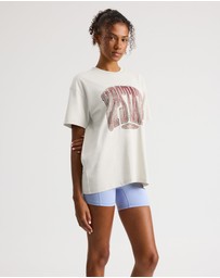 Upstate - Thrive Tee - Ivory Collegiate