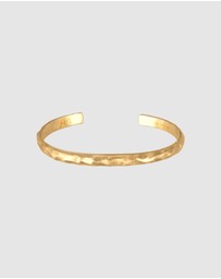 Haze & Glory - ICONIC EXCLUSIVE - Bracelet Men Everyday Bangle 925 Sterling Silver Gold-Plated