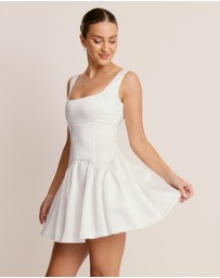 Six Stories - Scoop Neck Skater Mini Dress