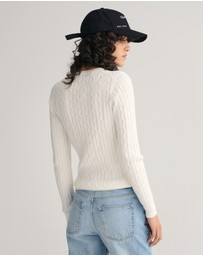 Gant - Stretch Cotton Cable Crew Neck Knit