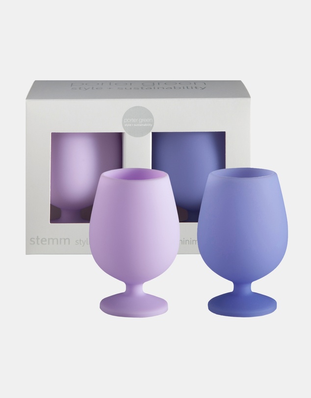 porter green - stemm | silicone unbreakable wine glasses