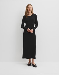Country Road - Long Sleeve Henley Dress