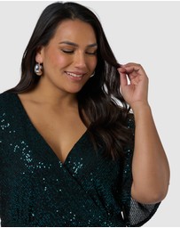 Pink Dusk by Curve Project - Lure Sequin Maxi Dress