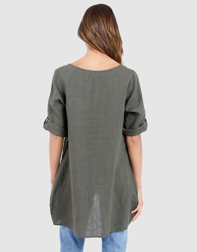 CAMIXA - Federica Linen Tunic Top