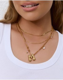 Arms Of Eve - Bubble Letter Necklace - Blush
