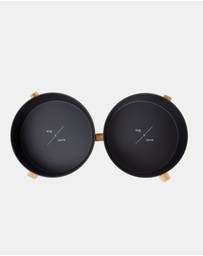 Mog & Bone - Double Bamboo Dog Bowl Black