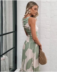 Esther & Co - Balayage Dress - Sage Floral