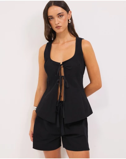 Calli - Matt Cotton Twill Vest
