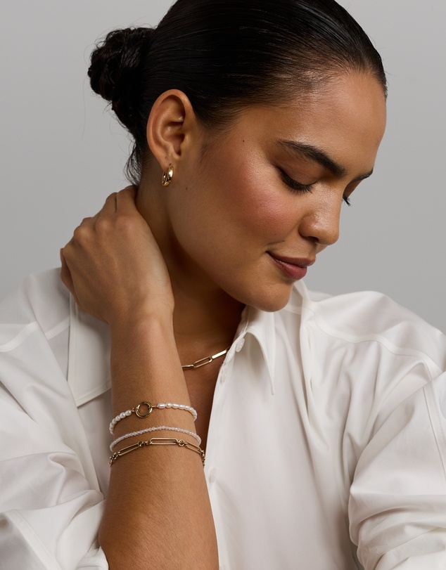 Michael Hill - Moonstone Bead Bracelet in 10kt Yellow Gold