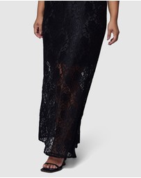 Pink Dusk by Curve Project - Captivated Lace Maxi Skirt
