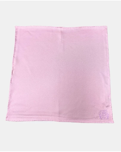 Henry Bucks - HENRY BUCKS Plain Crest Pocket Square LIGHT PINK