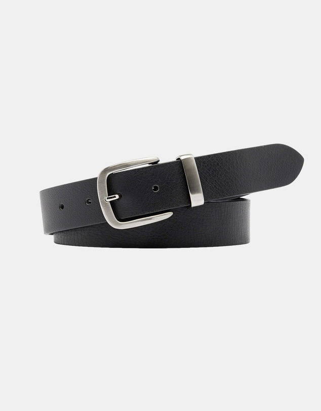 Buckle - Carlo. Australian Made Milled Leather Belt. 35mm width.
