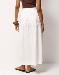 AERE - Pintuck Poplin Midi Skirt