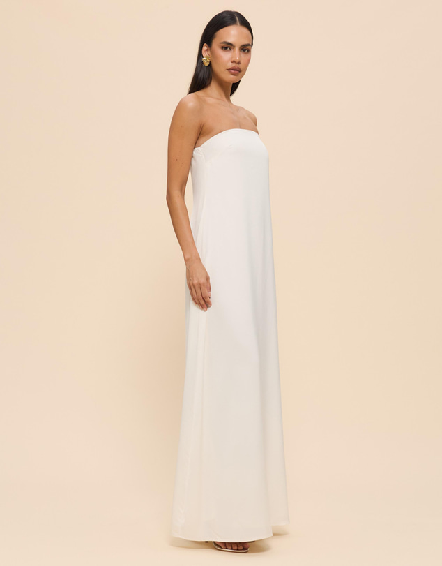 CHANCERY - Olivia Strapless Satin Maxi Dress