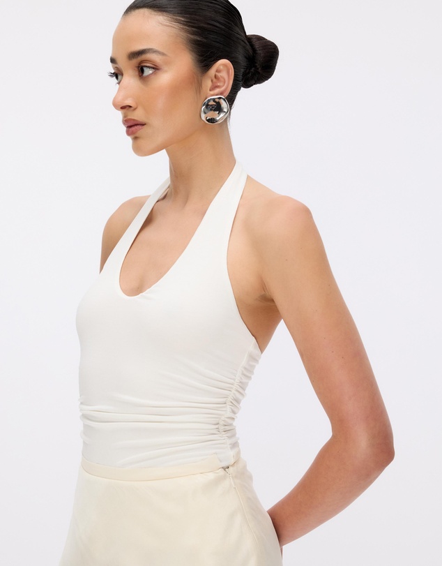 Minima Esenciales - Hazel Halter Neck Jersey Top