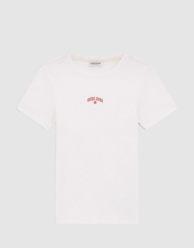 GUESS Jeans - GUESS JEANS Short Sleeve Ribbed Embroidered Tee
