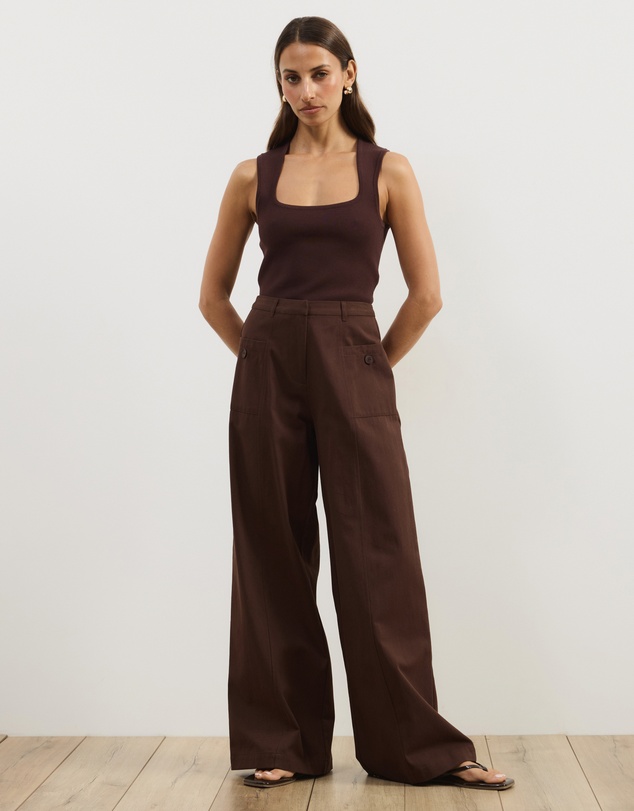 Atmos&Here - Esme Cotton Twill Pants