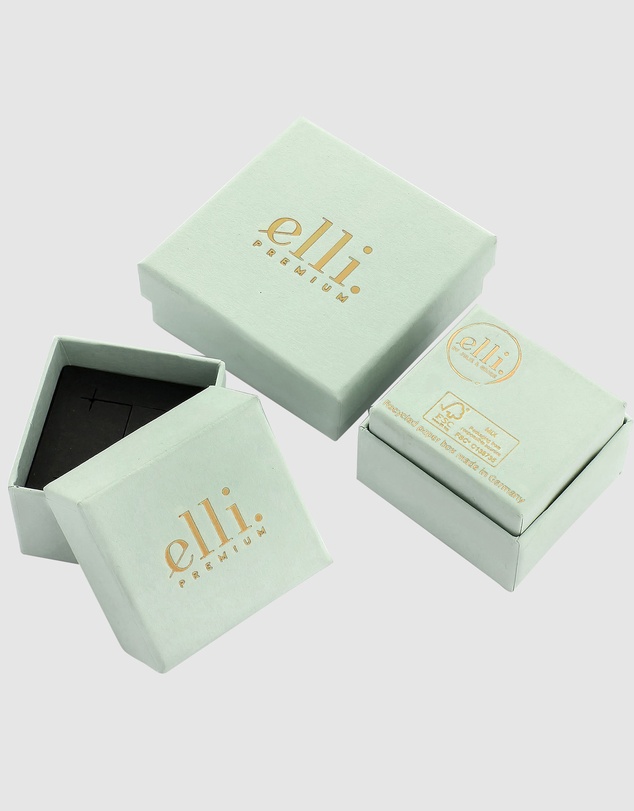 Elli Jewelry - Brushed Teardrop Stud Earrings in Gold-Plated 925 Silver