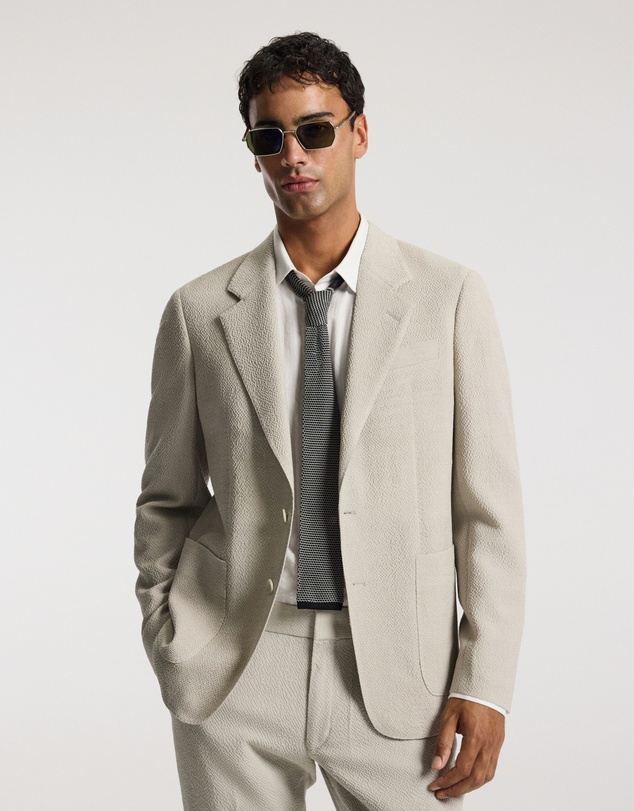 Calibre - Unstructured Textured Blazer Neutral
