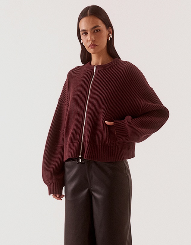 SOVERE - Axel Knit Bomber Cardigan