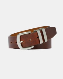 Buckle - Stockman. Australian Made Full Grain Natural Leather Belt. 38mm width.