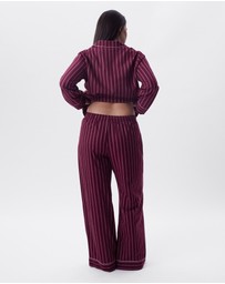 Bras N Things - Claire Long Pant - Print Stripe