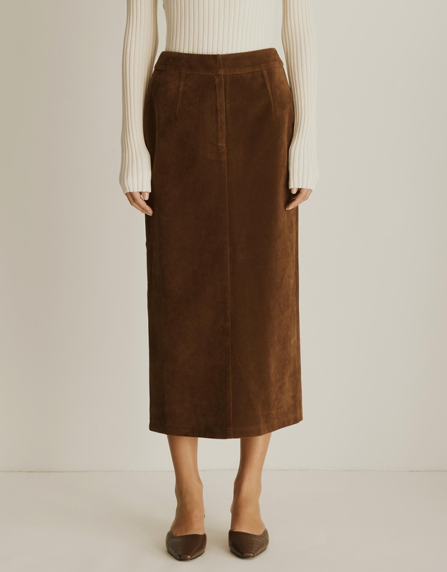Atmos&Here - Lily Suede Midi Skirt