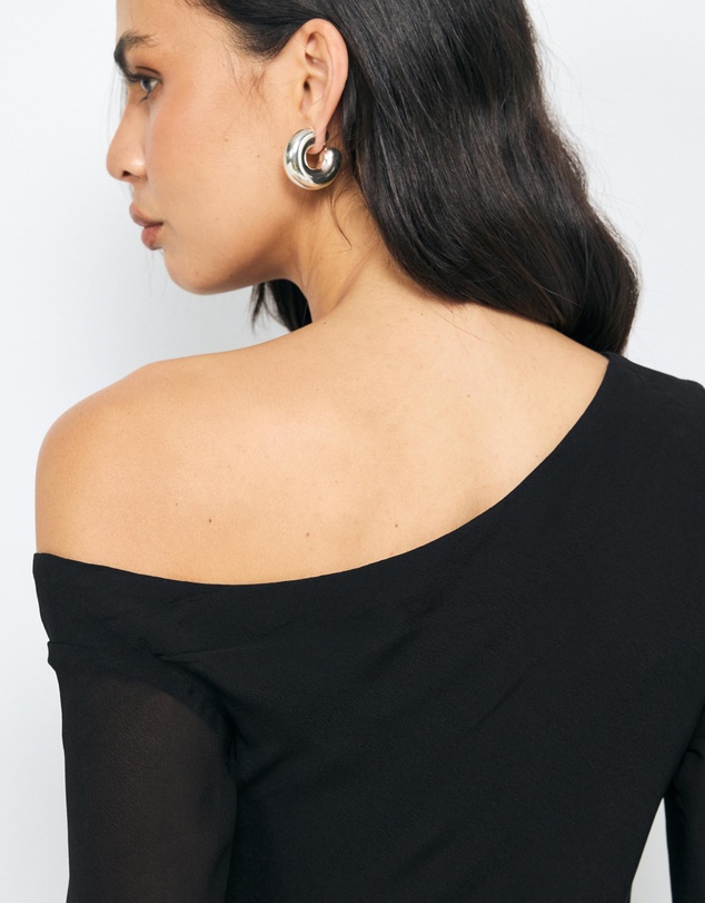 AERE - Off Shoulder Georgette Top