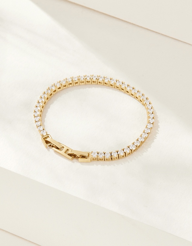 Mestige - Lola Tennis Bracelet - 18K Gold Plated