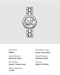 Michael Kors - Phoebe Silver Analogue Watch