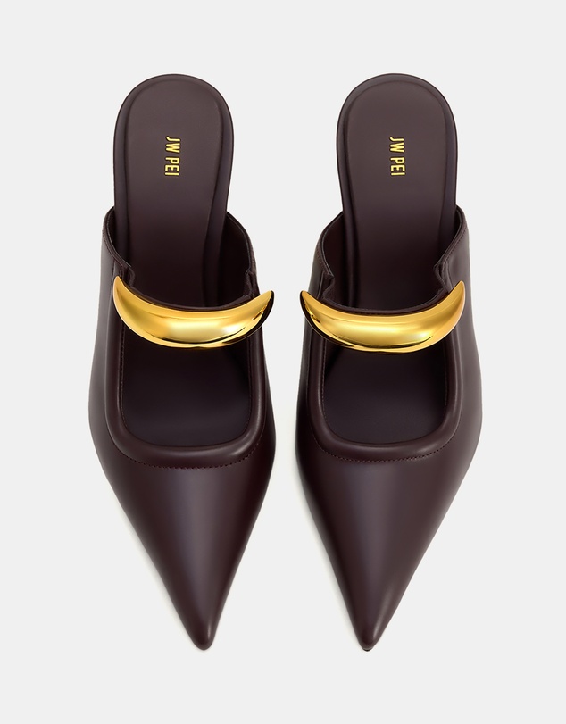 JW PEI - Sofia Metal Accent Sphere Heel Mules