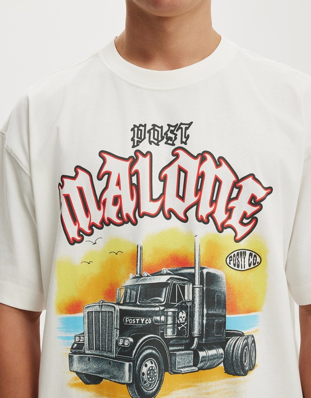 Cotton On - Box Fit Premium Music T-Shirt