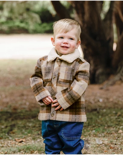 Kynd Baby - Gingham Shacket in Multi Check