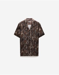 Calibre - Relaxed Camp Collar Shirt Chocolate