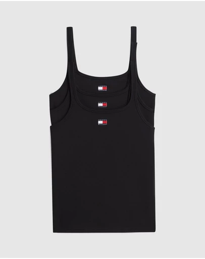 Tommy Hilfiger - 3 Pack Heritage Logo Lounge Tank Tops