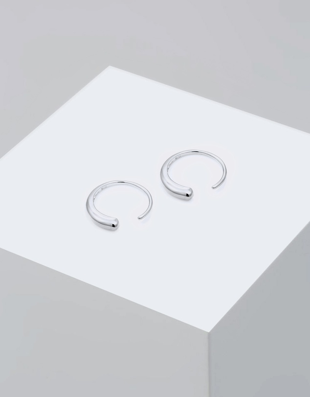 Elli Jewelry - Minimalist Hoop Earrings in 925 Silver