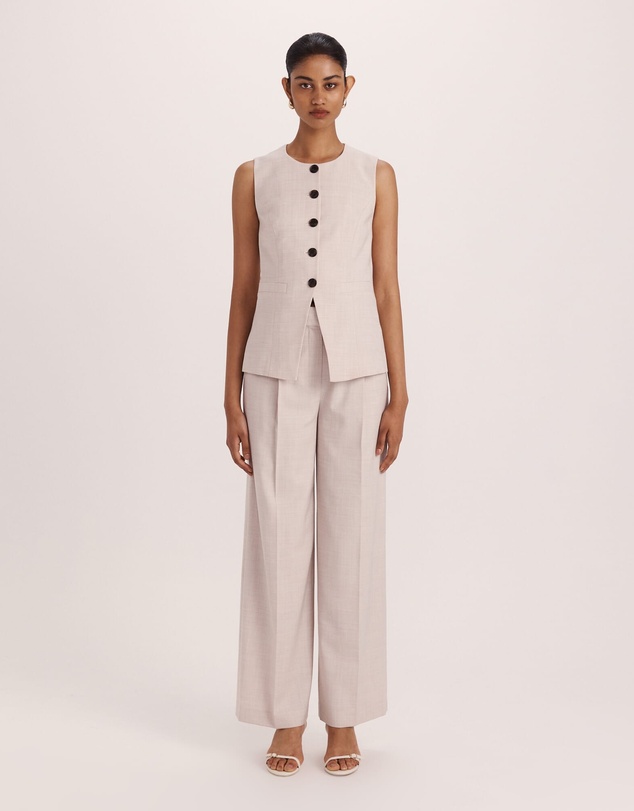 SABA - Celeste Wool Crew Neck Vest