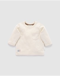 Purebaby - Thick Basic Long Sleeve Tee -Kids-Babies