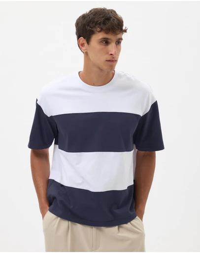 AERE - Block Stripe Tee