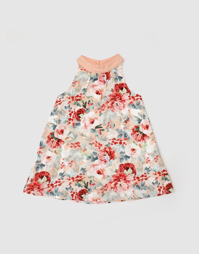 WITH LOVE FOR KIDS - Cotton Muslin A-Line Dress - Babies - Kids